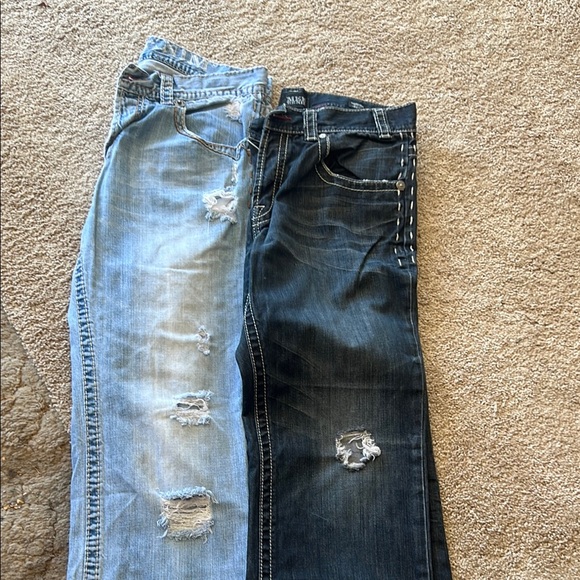 MEK Blue Boot Cut Jeans - Picture 4 of 6